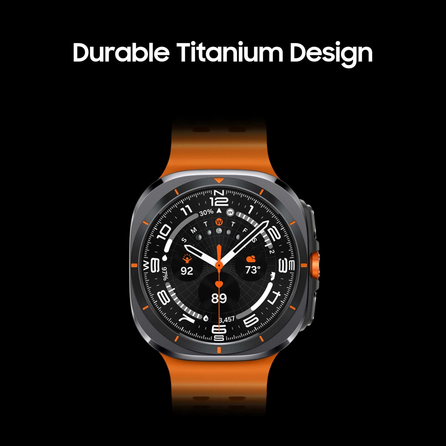 SAMSUNG Galaxy Watch Ultra 47mm LTE AI Smartwatch Bundle w/ 25W Power Adapter, Energy Score, Wellness Tips, Heart Rate Tracking, Sleep Monitor, Fitness Tracker, GPS, 2024,Titanium Gray
