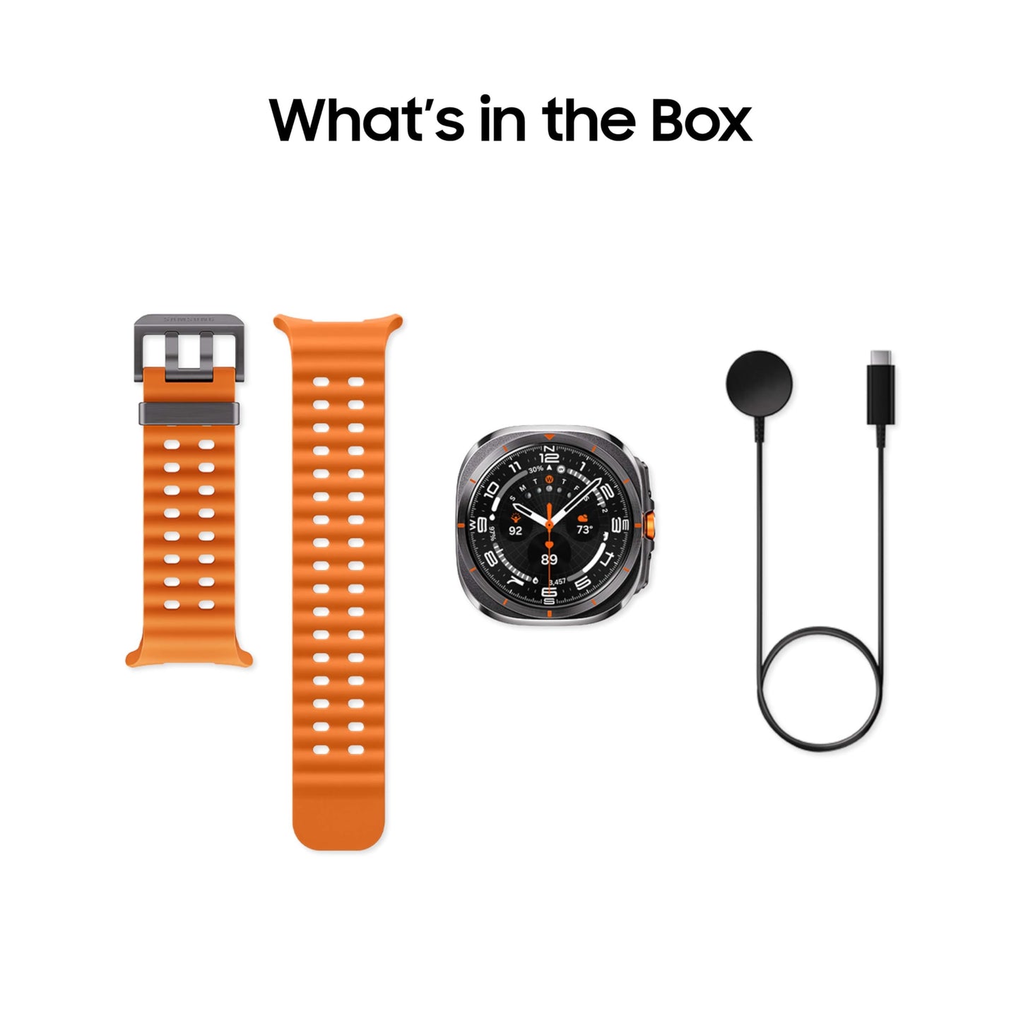 SAMSUNG Galaxy Watch Ultra 47mm LTE AI Smartwatch Bundle w/ 25W Power Adapter, Energy Score, Wellness Tips, Heart Rate Tracking, Sleep Monitor, Fitness Tracker, GPS, 2024,Titanium Gray