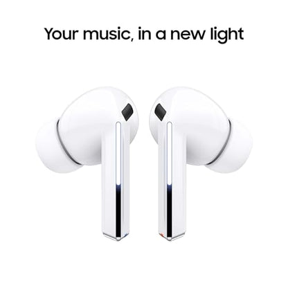 SAMSUNG Galaxy Buds 3 Pro AI True Wireless Bluetooth Earbuds + $20 Amazon Gift Card, Noise Cancelling, Sound Optimization, Redesigned Comfort Fit, White [US Version, Amazon Exclusive 2Yr Warranty]