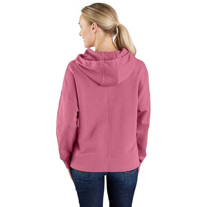 Carhartt Women's Tencel Fiber Series Loose Fit Fall Graphic Hooded Sweatshirt, Woodrose, Medium