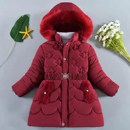 Warm Quilted Padded Winter Jacket With Hood Cozy Lightweight Insulated Coat For Kids Perfect Outdoor Adventures