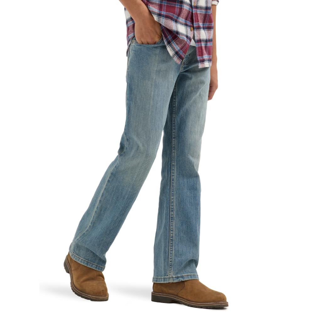 Wrangler Boys' Boot Cut Jean (Waldon), Stonewash Indigo