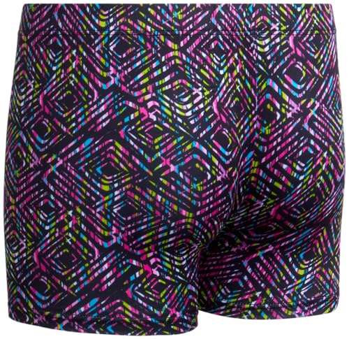 Rene Rofe Girls' Cartwheel Shorts - 4 Pack Dance Bike Shorts with Comfort 4-Way Stretch Play Shorts for Girls (Sizes: 6X-14), Size 6X, Neon Pink/Black/Black