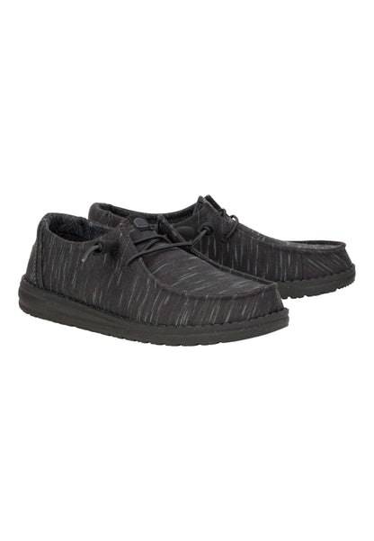 Hey Dude Women's Wendy Heathered Stretch Midnight Size 6, Women’s Shoes, Women’s Slip-on Loafers, Comfortable & Light-Weight