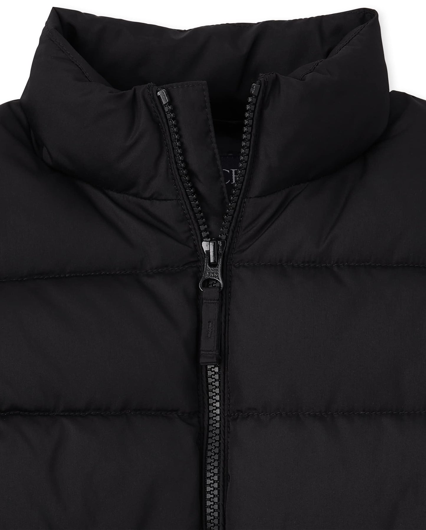 The Children's Place Boys' Medium Weight Puffer Jacket, Wind, Water-Resistant, Black, Large (10/12)