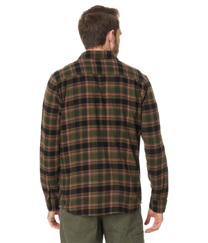 Volcom Men's Caden Plaid Long Sleeve Flannel Shirt, Squadron Green 424