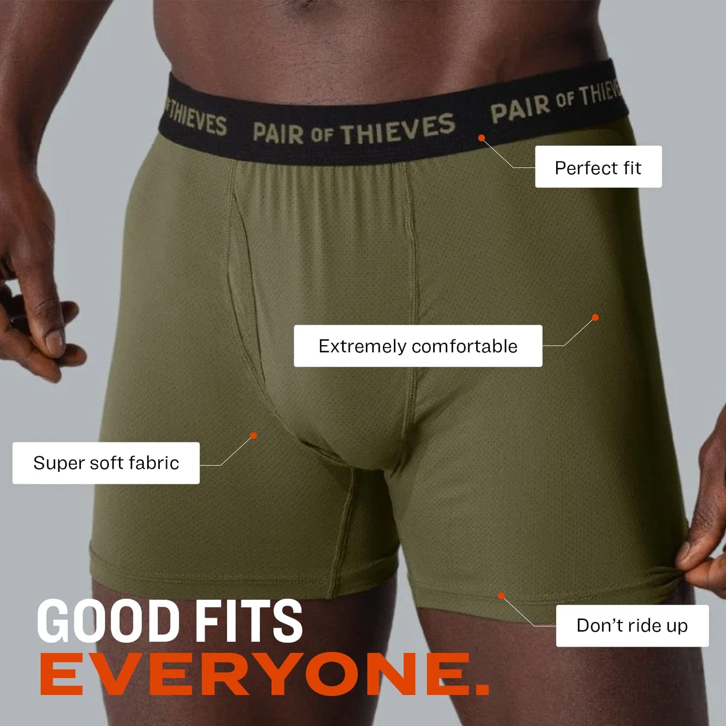 Pair of Thieves Super Fit Boxer Briefs for Men - Ultra Soft, Breathable, Quick-Dry Underwear with 4-Way Stretch (3 Pack)