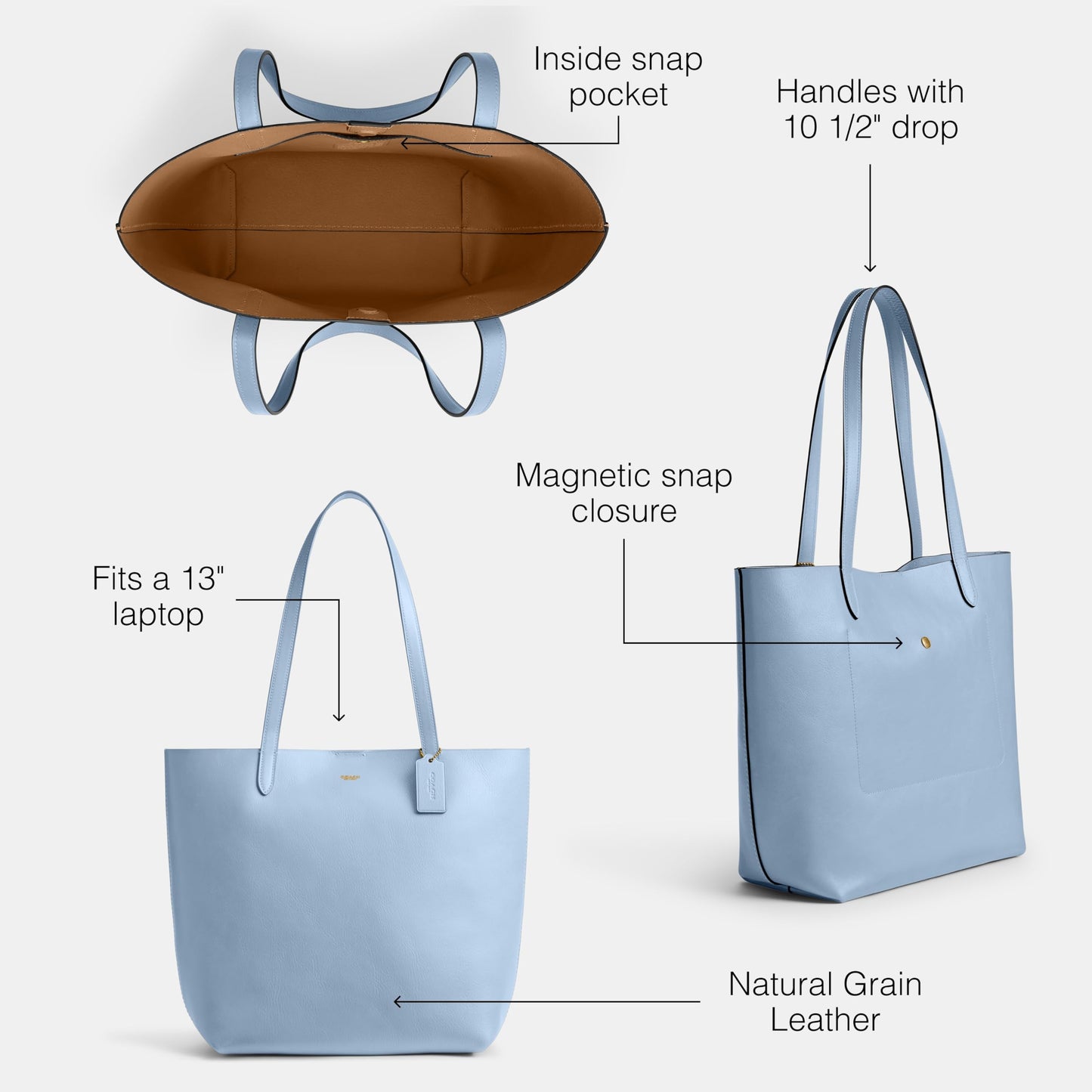 Coach Manhattan Tote, B4/Bluebell