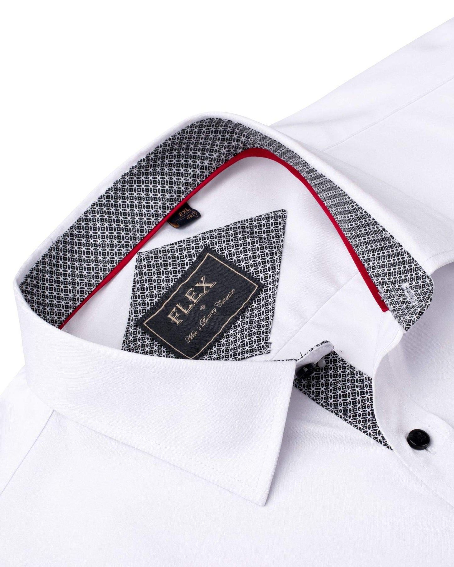 J.VER Men's Casual Long Sleeve Stretch Dress Shirt Wrinkle-Free Regular Fit Button Down Shirts White Black