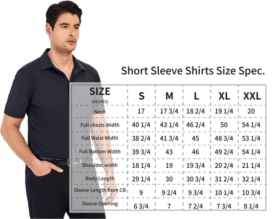 SAMERM Mens Dress Shirt Wrinkle Free Moisture Wicking 4-Way High Stretch Super Soft Casual Button Down Shirts,Black L