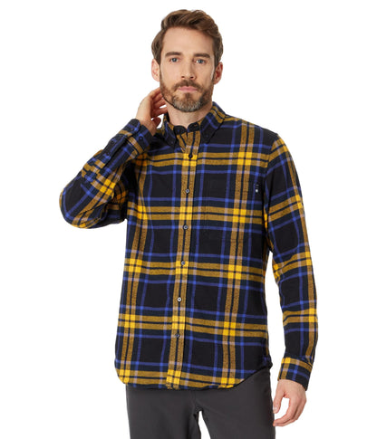 Timberland Men's Long Sleeve Heavy Flannel Plaid, Black