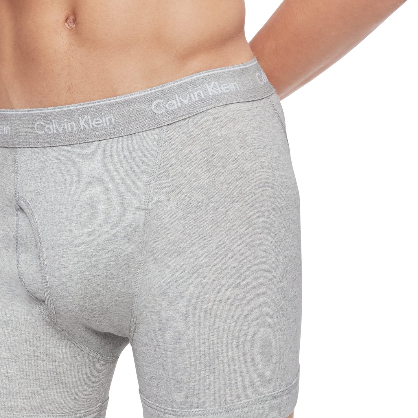 Calvin Klein Men's Cotton Classics 3-pack Boxer Brief, 3 Grey Heather, Large