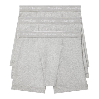 Calvin Klein Men's Cotton Classics 3-pack Boxer Brief, 3 Grey Heather, Large