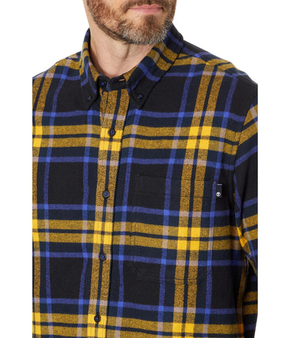 Timberland Men's Long Sleeve Heavy Flannel Plaid, Black