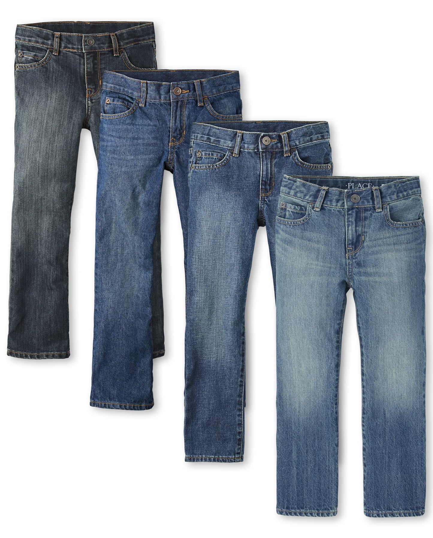 The Children's PlaceBoysMultipack Basic Bootcut Jeans Dark Jupiter/Dustbowl Wash/Med Indigo/Pierce Wash 4-Pack7